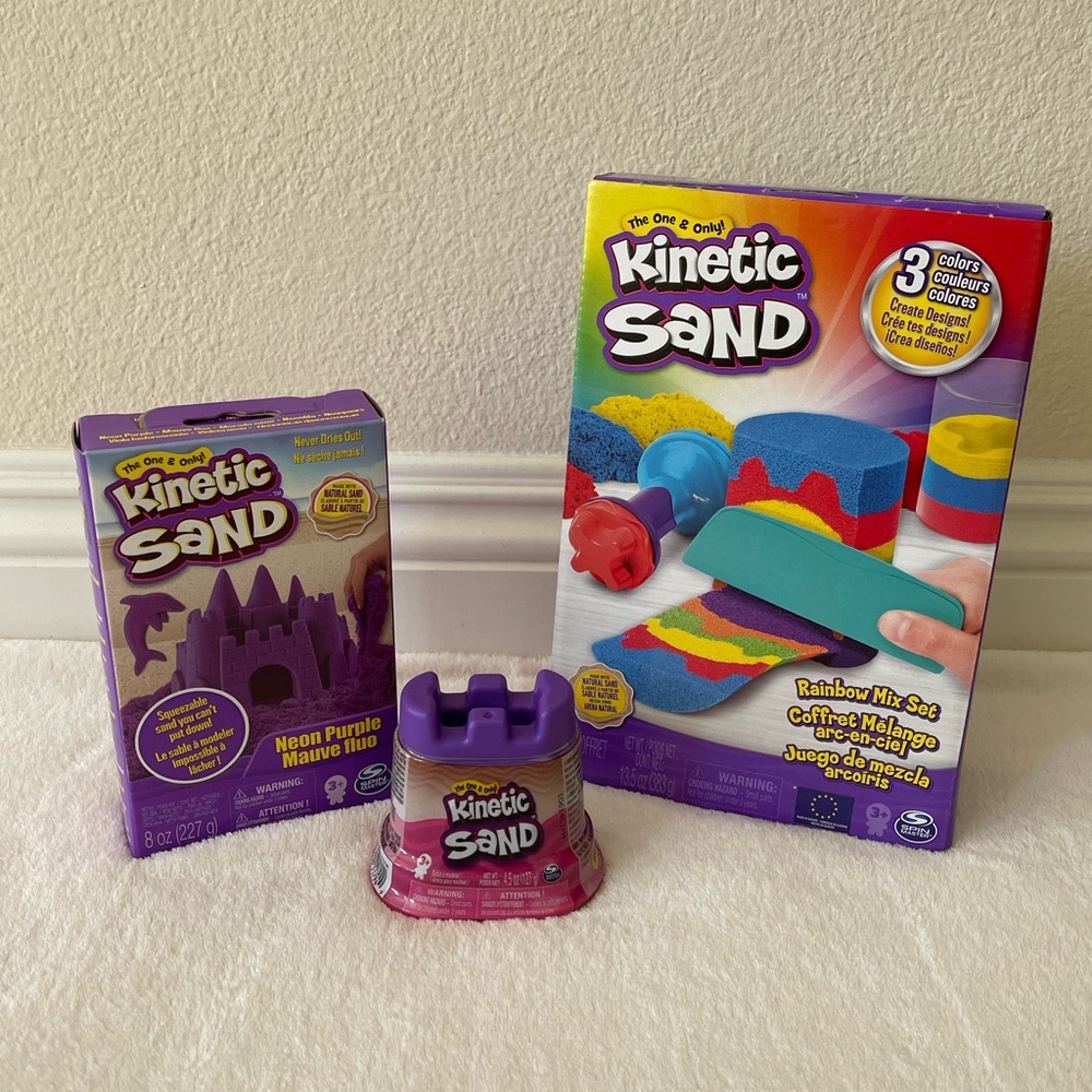 NIB Kinetic Sand 3 item Bundle